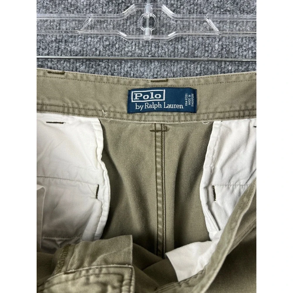 Polo Ralph Lauren Cargo Shorts Men 34x10 Olive Green Cotton Classic Chino